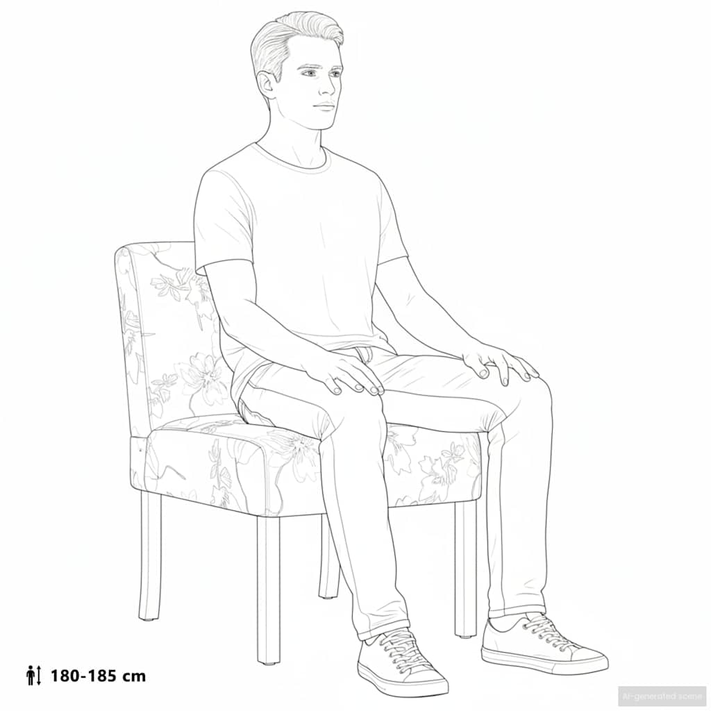 Sedia Pantofola in Tessuto Fiori Blu 352461