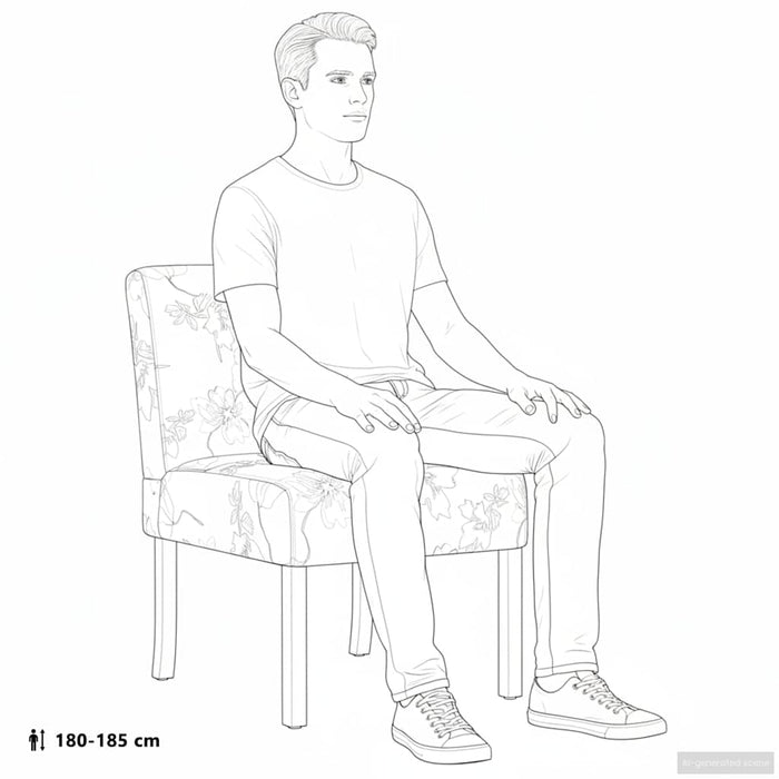 Sedia Pantofola in Tessuto Fiori Blu 352461