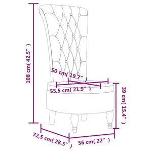 Sedia con Schienale Alto Design con Bottoni in Velluto Giallo 352469