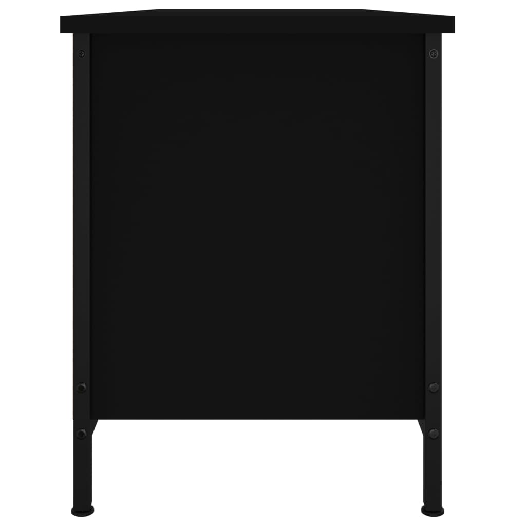 Mobile Porta TV con Ante-Mobile per TV-Credenza TV Nero 102x35x45 cm in Legno Multistrato