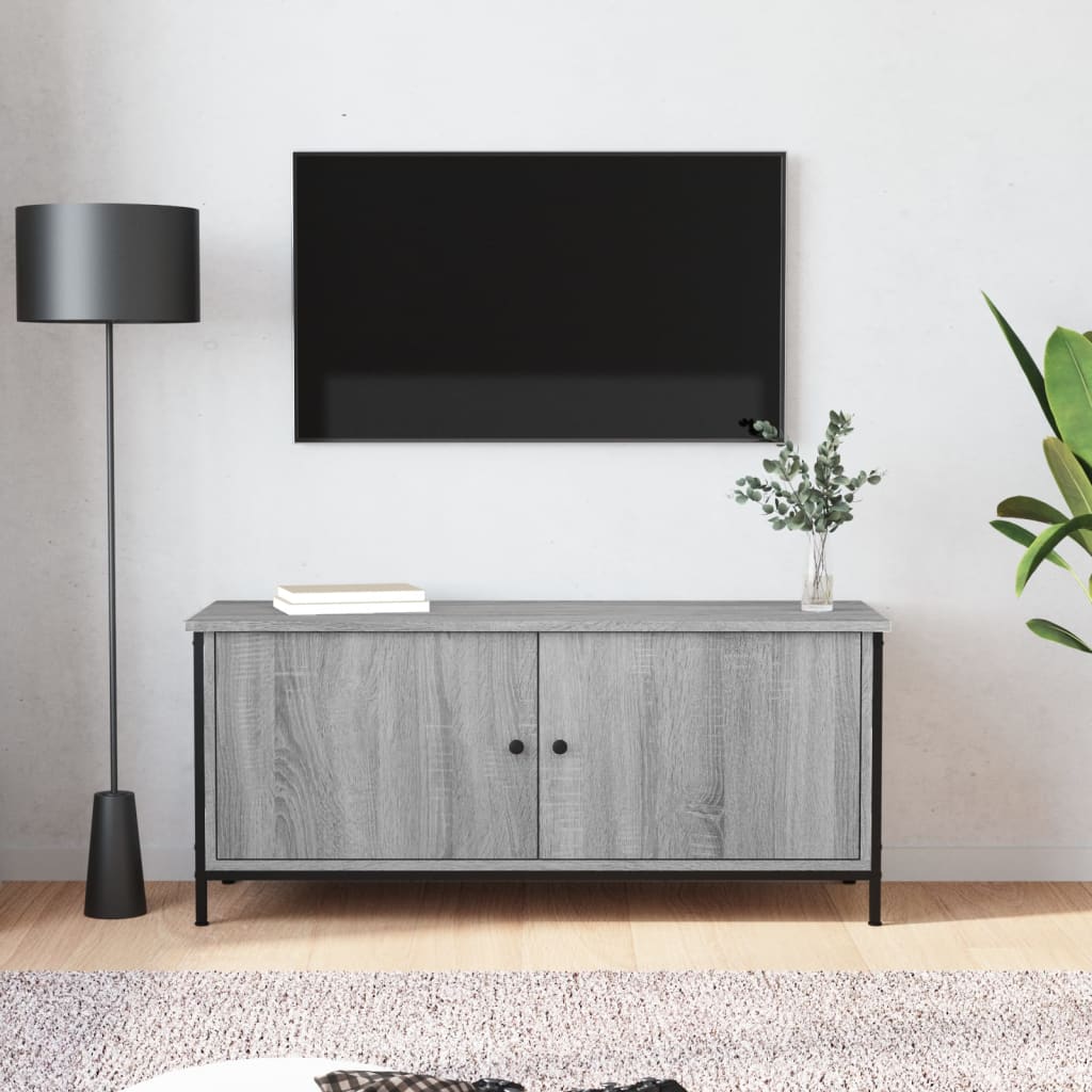 Mobile TV con Ante-Credenza TV-Console TV Grigio Sonoma 102x35x45 cm Legno Multistrato
