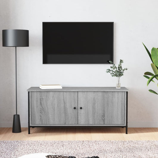 Mobile TV con Ante-Credenza TV-Console TV Grigio Sonoma 102x35x45 cm Legno Multistrato