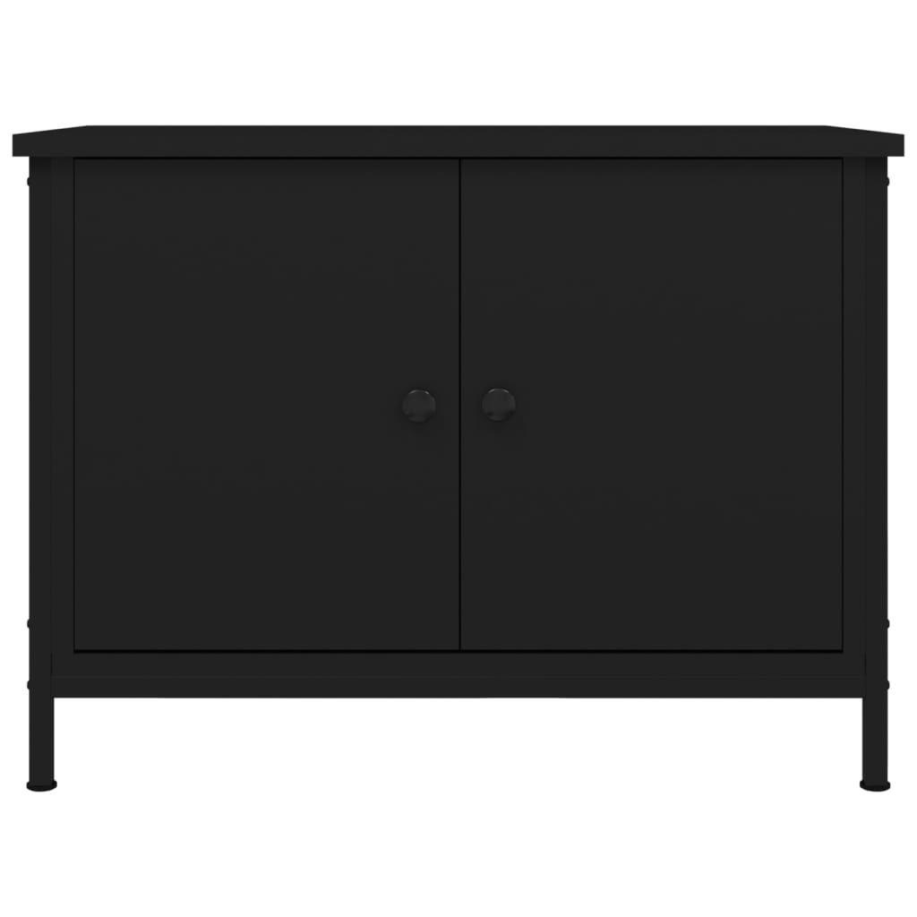 Mobile Porta TV con Ante-Mobile per TV-Credenza TV Nero 60x35x45 cm in Legno Multistrato