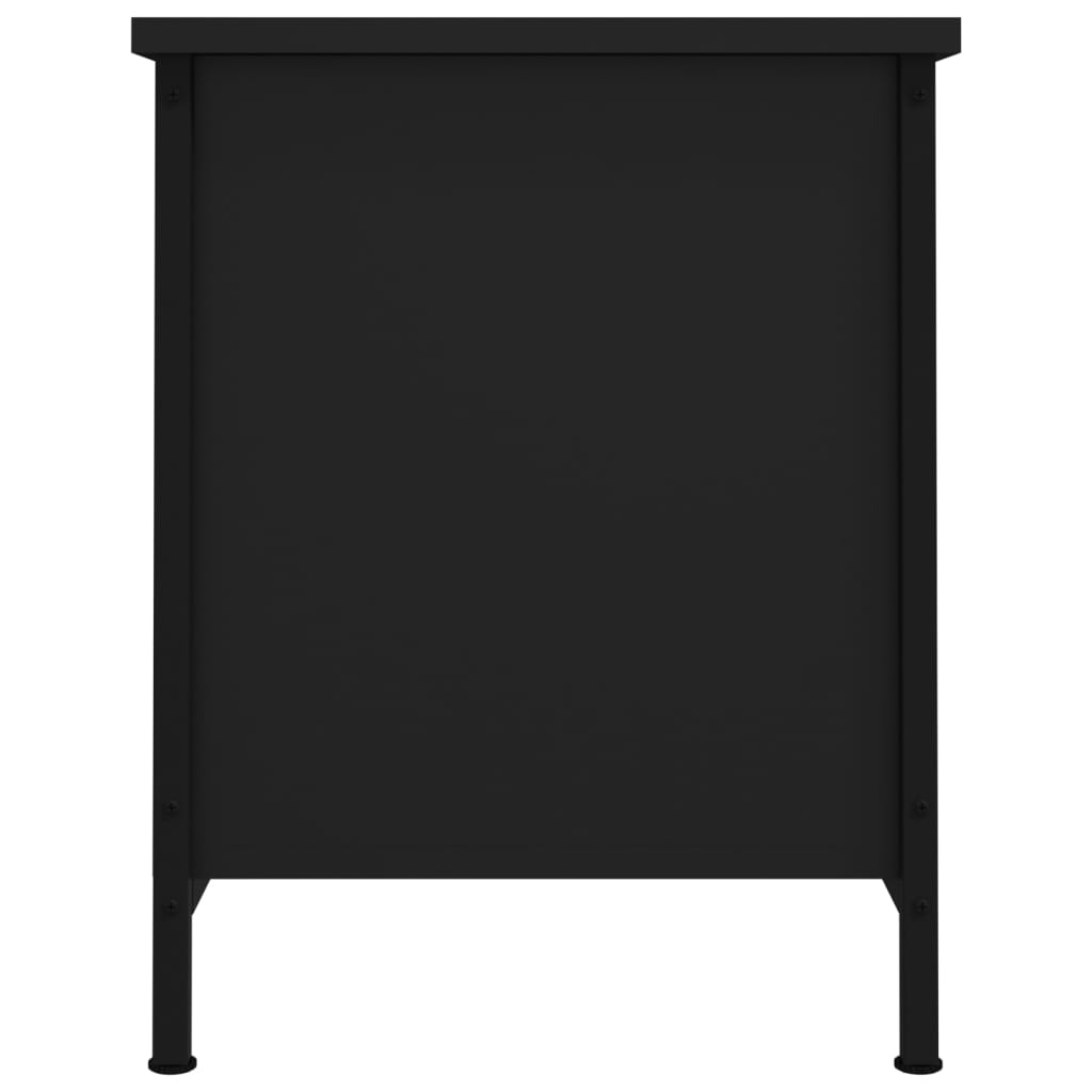 Mobile Porta TV con Ante-Mobile per TV-Credenza TV Nero 60x35x45 cm in Legno Multistrato