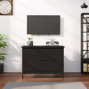 Mobile Porta TV con Ante-Mobile per TV-Credenza TV Nero 60x35x45 cm in Legno Multistrato