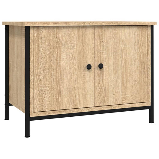 Mobile TV con Ante-Credenza TV-Console TV Rovere Sonoma 60x35x45 cm Legno Massello di Acacia