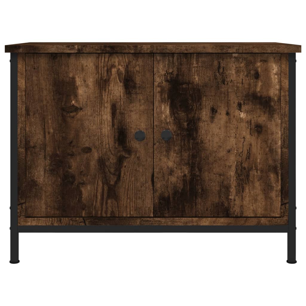 Mobile TV con Ante-Credenza TV-Console TV Rovere Fumo 60x35x45 cm in Legno Multistrato