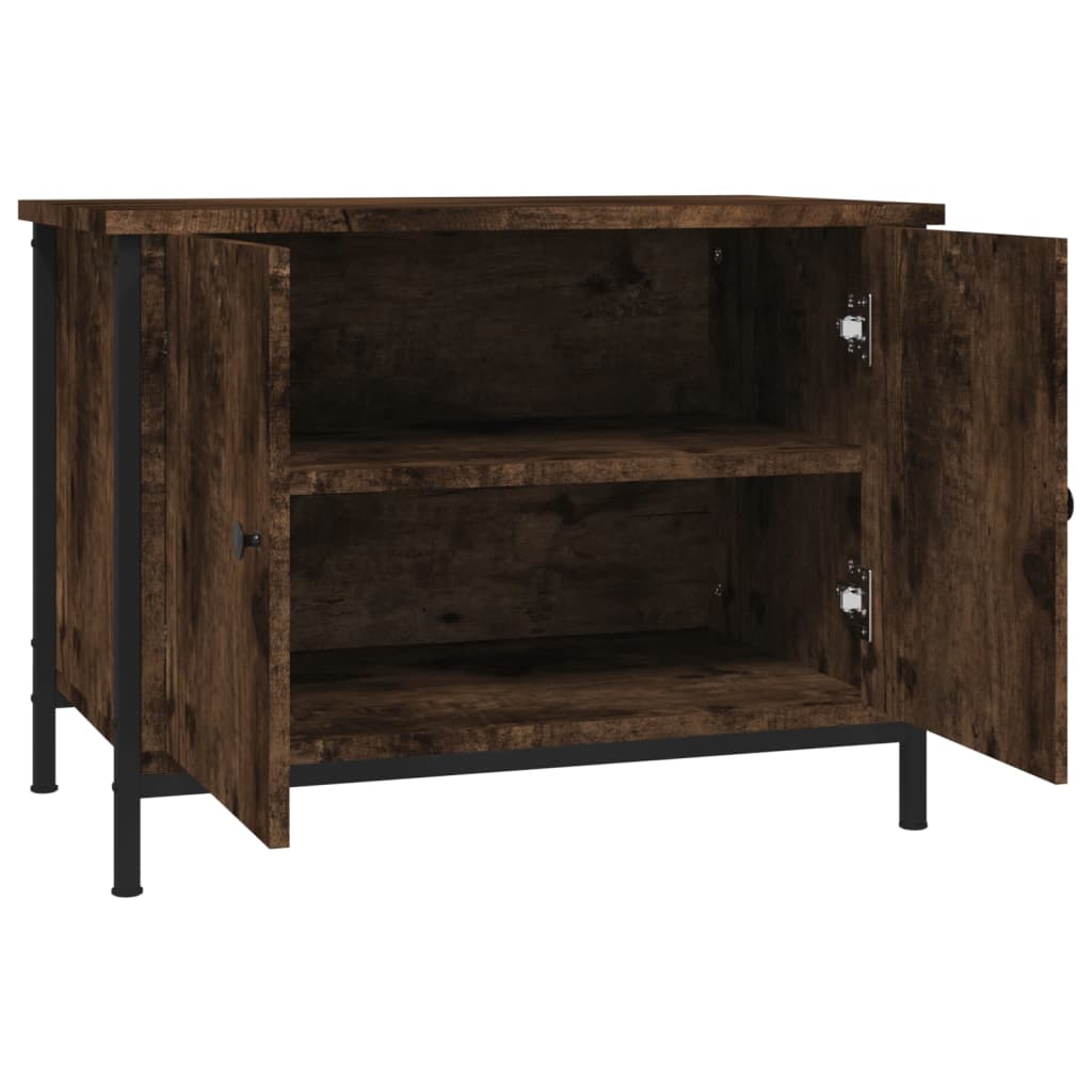 Mobile TV con Ante-Credenza TV-Console TV Rovere Fumo 60x35x45 cm in Legno Multistrato