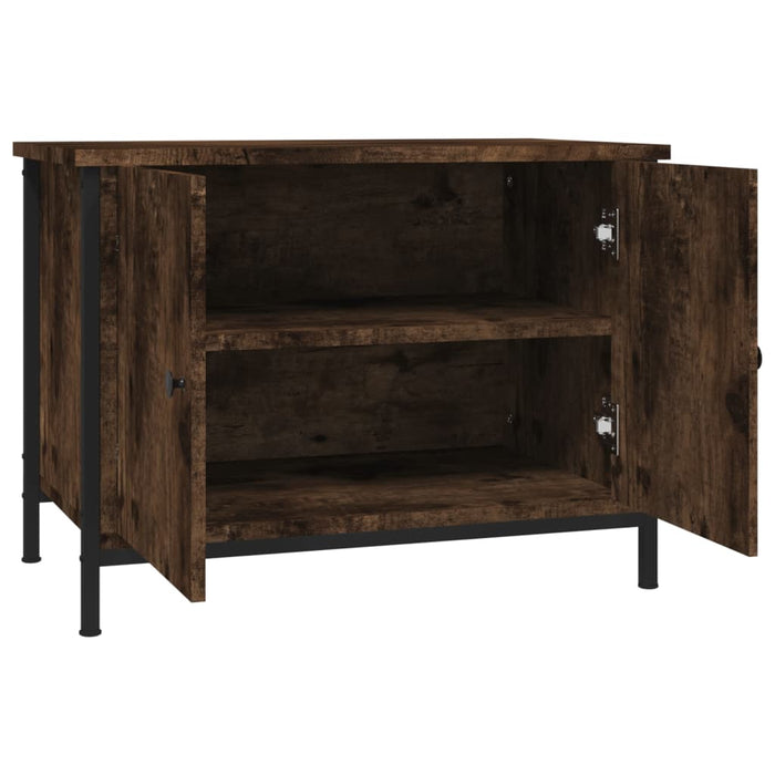 Mobile TV con Ante-Credenza TV-Console TV Rovere Fumo 60x35x45 cm in Legno Multistrato