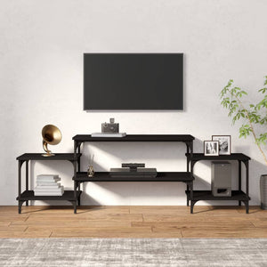 Mobile Porta TV Nero 157x35x52 cm in Legno Multistrato 826320