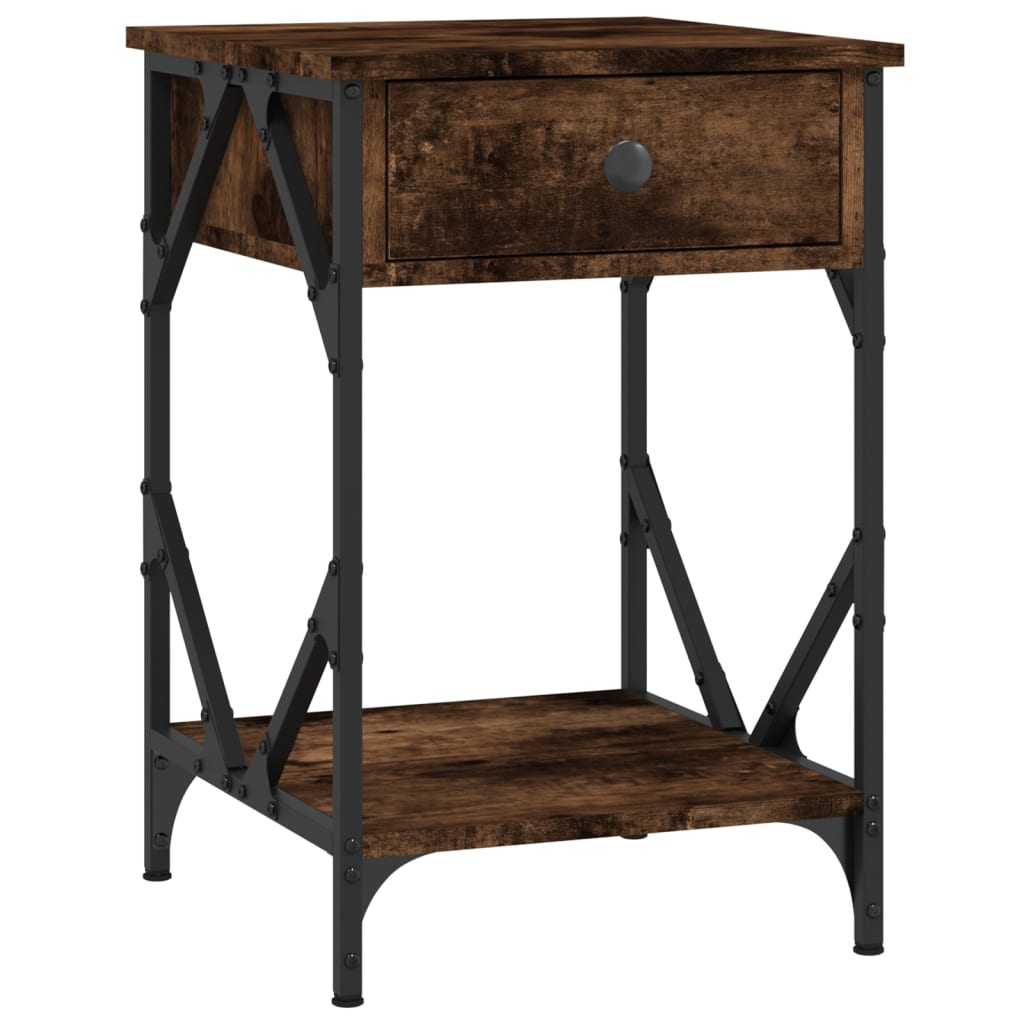 Comodino Rovere Fumo 40x42x60 cm Legno Multistratocod mxl 127287