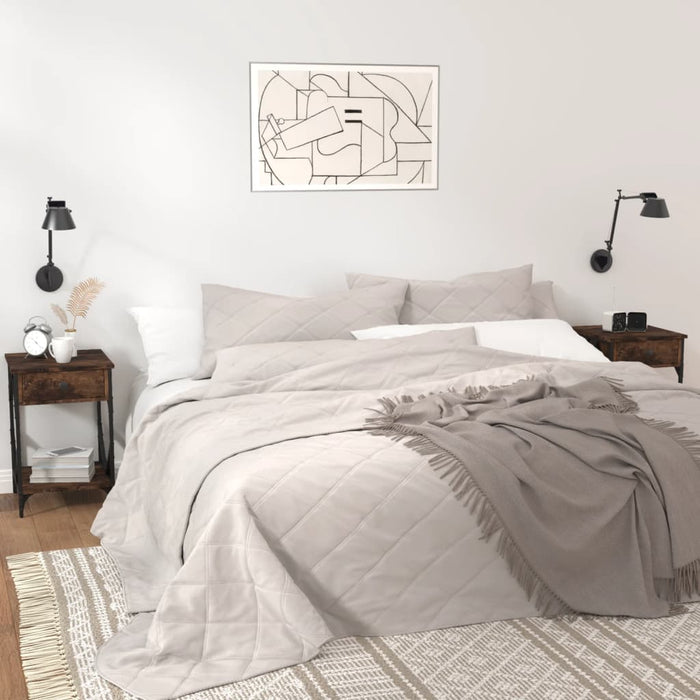 Comodini 2 pz Rovere Fumo 40x42x60 cm in Legno Multistrato 826340