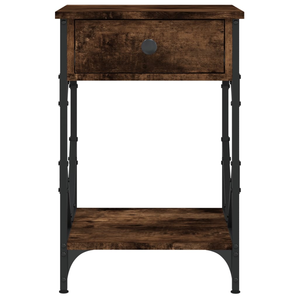 Comodini 2 pz Rovere Fumo 40x42x60 cm in Legno Multistrato 826340