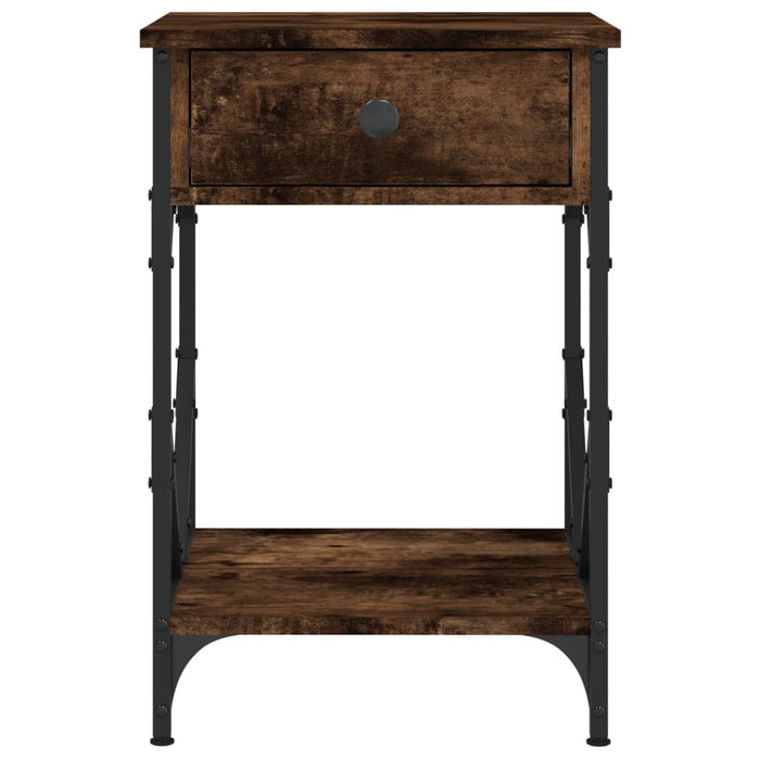 Comodini 2 pz Rovere Fumo 40x42x60 cm in Legno Multistrato 826340