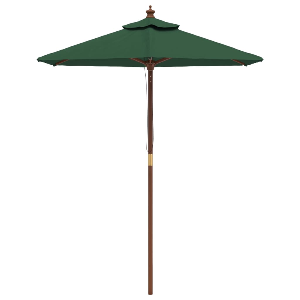 Ombrellone da Giardino con Palo in Legno Verde 196x231 cm 363160