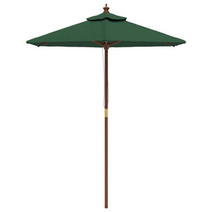 Ombrellone da Giardino con Palo in Legno Verde 196x231 cm 363160