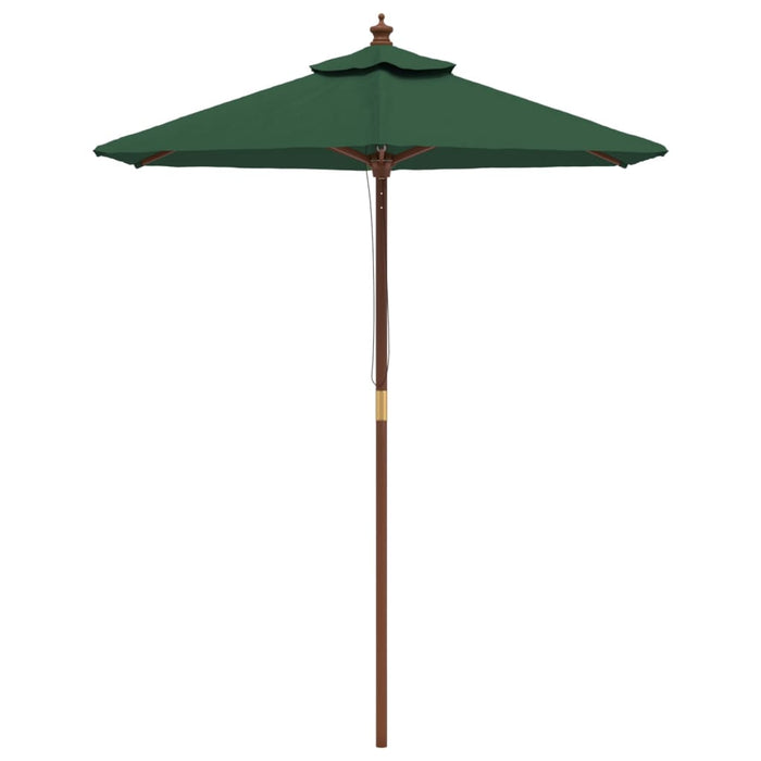 Ombrellone da Giardino con Palo in Legno Verde 196x231 cm 363160