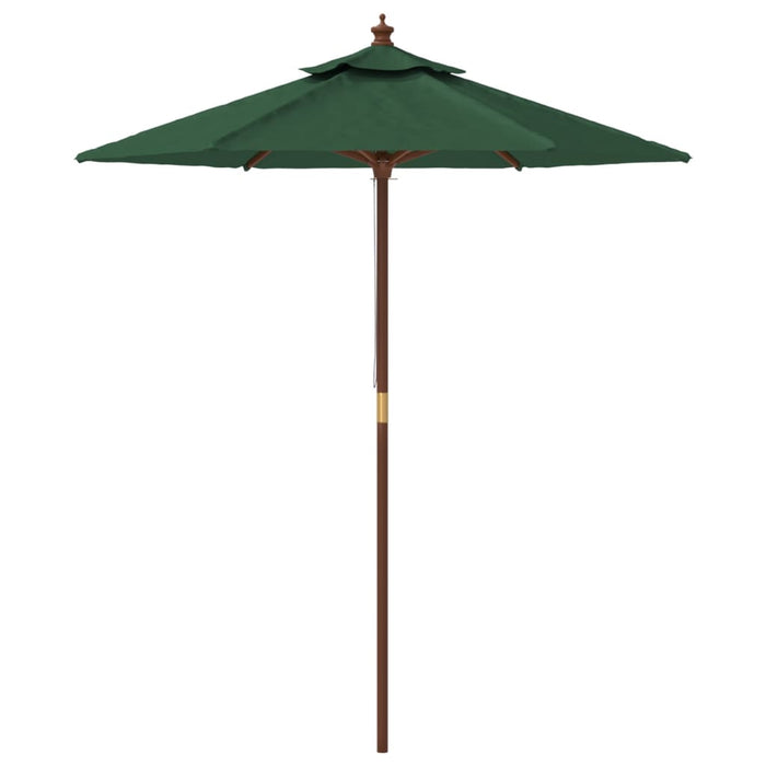 Ombrellone da Giardino con Palo in Legno Verde 196x231 cm 363160