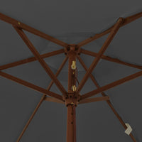 Ombrellone da giardino con palo in legno 196 x 231 cm antracite 02_0008332