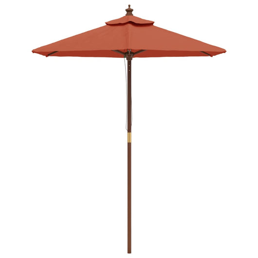 Ombrellone da giardino con palo in legno terracotta 196 x 231 cm 02_0008362
