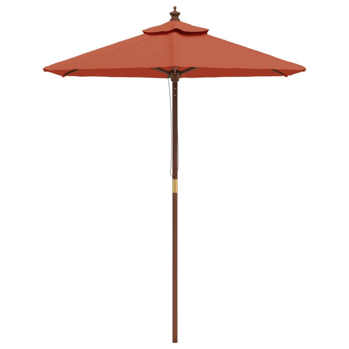 Ombrellone da Giardino con Palo in Legno Terracotta 196x231 cm 363164