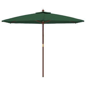 Ombrellone da Giardino con Palo in Legno Verde 299x240 cmcod mxl 127526