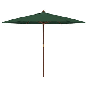 Ombrellone da giardino con palo in legno 299 x 240 cm verde 02_0008369