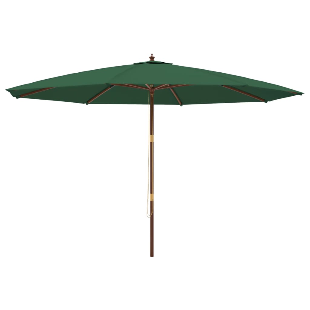 Ombrellone da Giardino con Palo in Legno Verde 400x273 cm 363176
