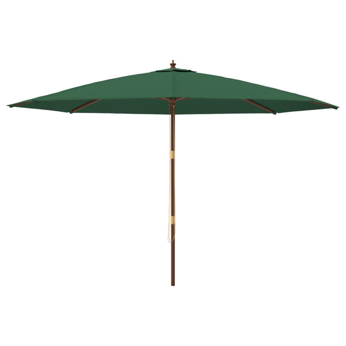 Ombrellone da Giardino con Palo in Legno Verde 400x273 cm 363176