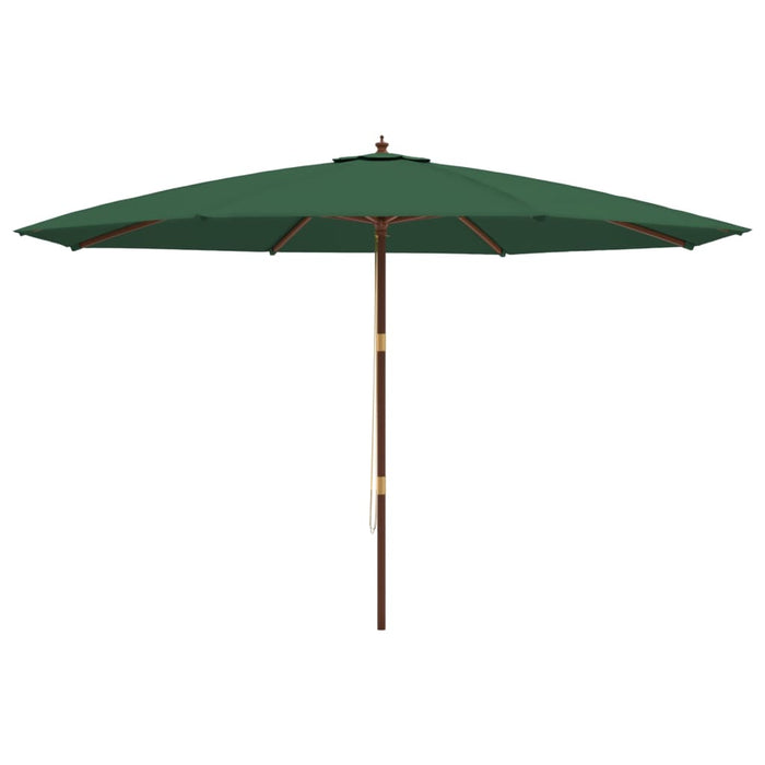 Ombrellone da Giardino con Palo in Legno Verde 400x273 cm 363176