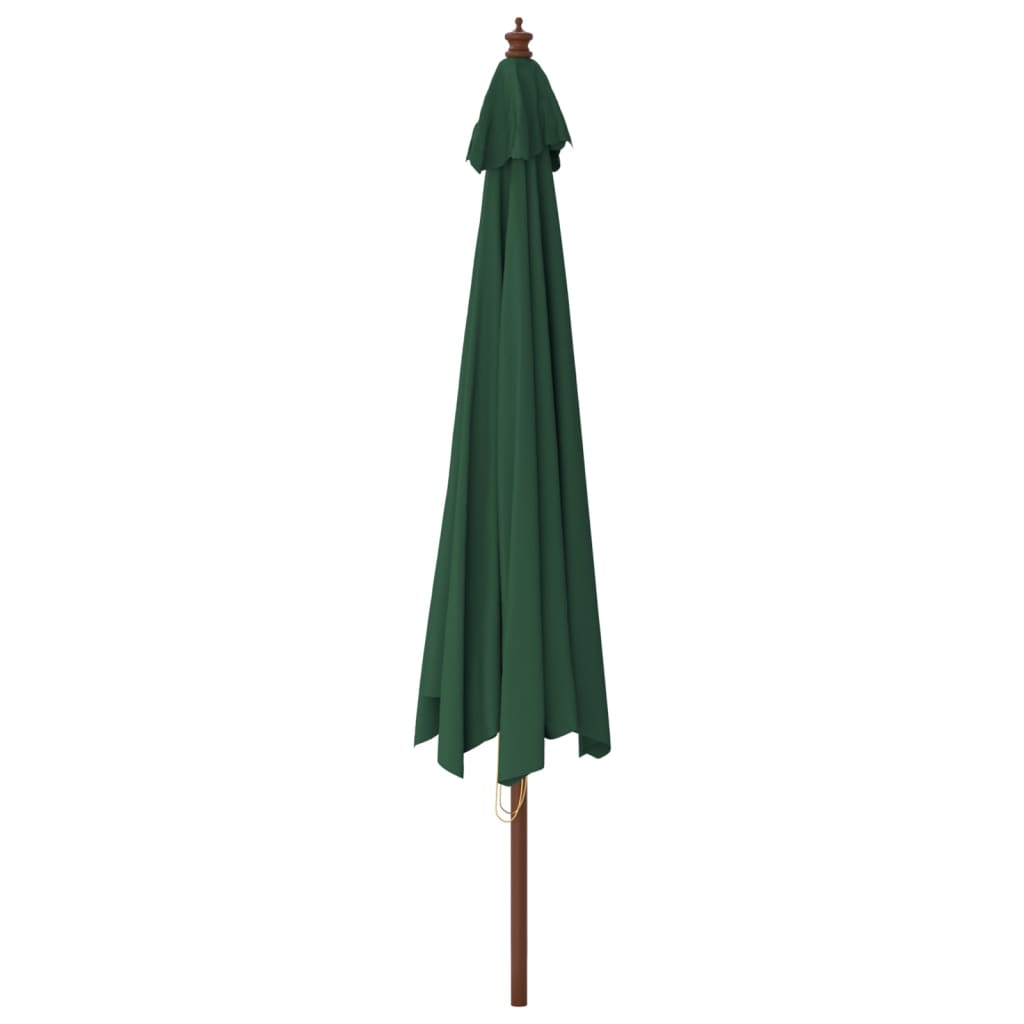 Ombrellone da Giardino con Palo in Legno Verde 400x273 cm 363176