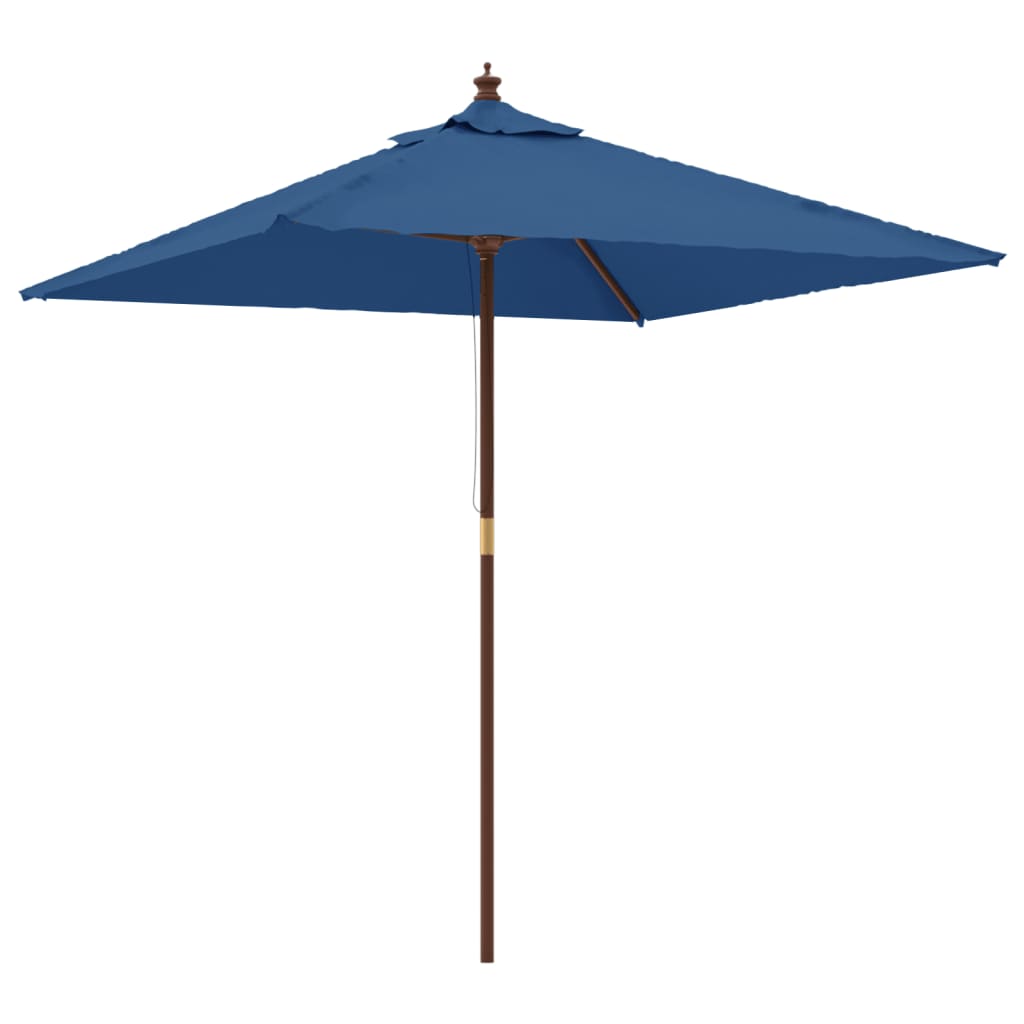 Ombrellone da Giardino con Palo in Legno Azzurro 198x198x231 cm 363190