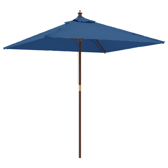 Ombrellone da Giardino con Palo in Legno Azzurro 198x198x231 cm 363190