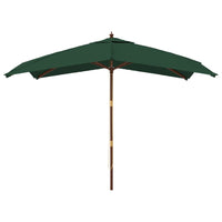 Ombrellone da giardino con palo in legno 300 x 300 x 273 cm verde 02_0008370