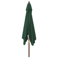 Ombrellone da giardino con palo in legno 300 x 300 x 273 cm verde 02_0008370
