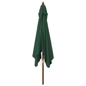 Ombrellone da giardino con palo in legno 300 x 300 x 273 cm verde 02_0008370