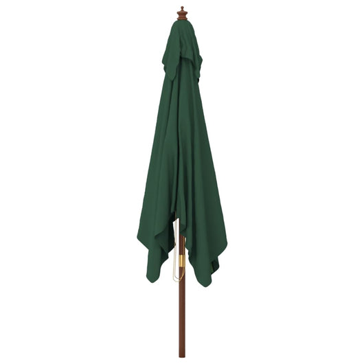 Ombrellone da giardino con palo in legno 300 x 300 x 273 cm verde 02_0008370