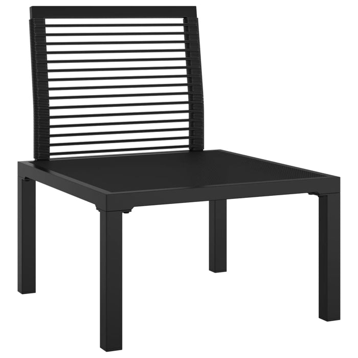 Poltrona da Giardino con Cuscini Polyrattan Nero e Grigio 362798