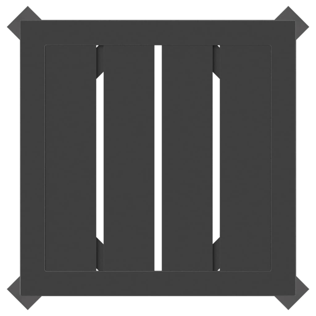 Tavolo da Giardino Antracite 34x34x38 cm Acciaio