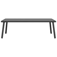 Tavolino da Giardino Antracite 110x55x35 cm Acciaio 362813