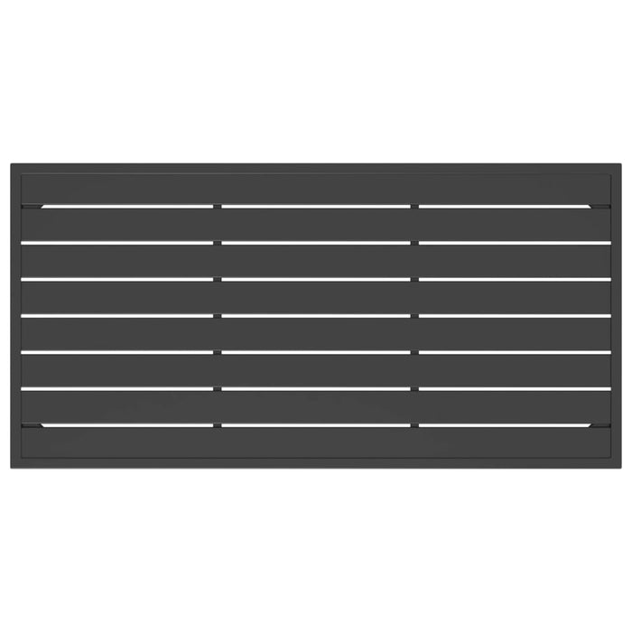 Tavolino da Giardino Antracite 110x55x35 cm Acciaio 362813