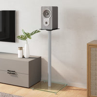 Pedane Casse 2pz Argento Vetro Temperato Design a 1 Pilastrocod mxl 103853