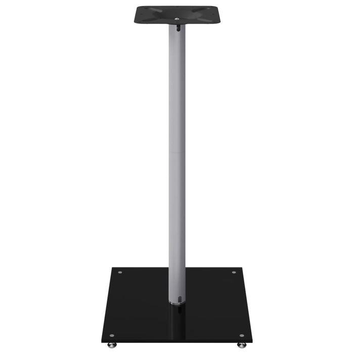 Pedane Casse 2pz Nero Argento Vetro Temperato Design 1 Pilastro 51816