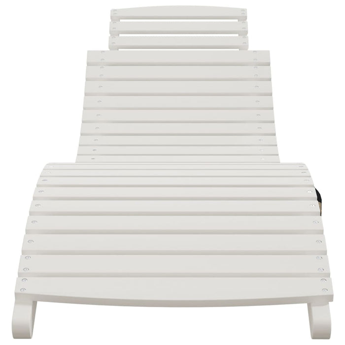 Sedia a sdraio lettino da giardino prendisole terrazza mobili da esterno 184 x 55 x 64 cm legno massello di acacia bianco 02_0012699