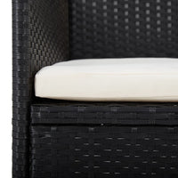 Set da Pranzo da Giardino 7 pz con Cuscini Nero cod mxl 50437