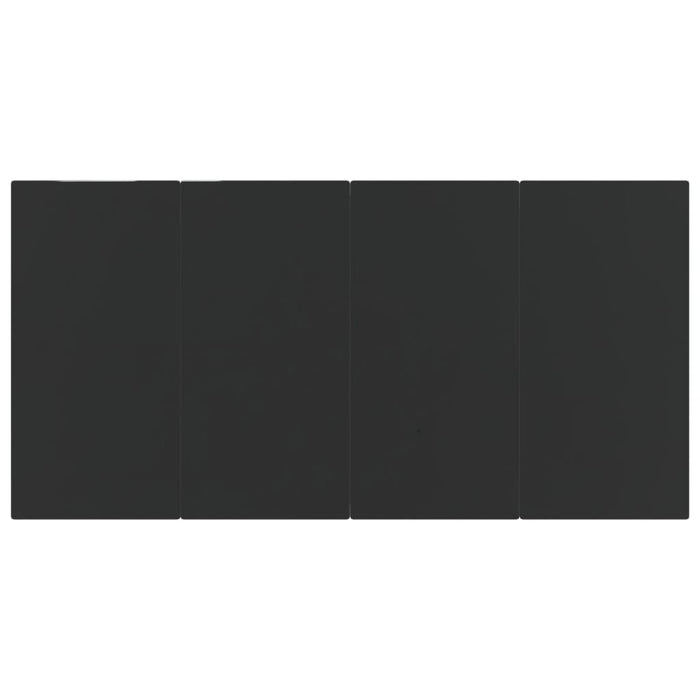 Set da Pranzo da Giardino 7 pz Nero in Polyrattan 3156759