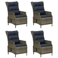 Set da Pranzo da Giardino 5 pz Marrone in Polyrattan 3156798