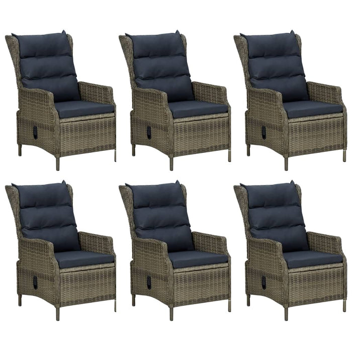 Set da Pranzo da Giardino 7 pz Marrone in Polyrattan 3156799