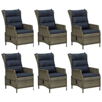 Set da Pranzo da Giardino 7 pz Marrone in Polyrattan cod mxl 43657