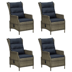 Set da Pranzo da Giardino 5 pz Marrone in Polyrattan cod mxl 43674